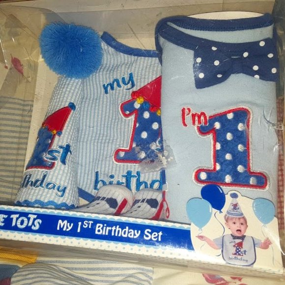 3/$15 Baby's 1st B-day Onesie Set, NIB-&7.00 - Picture 1 of 6
